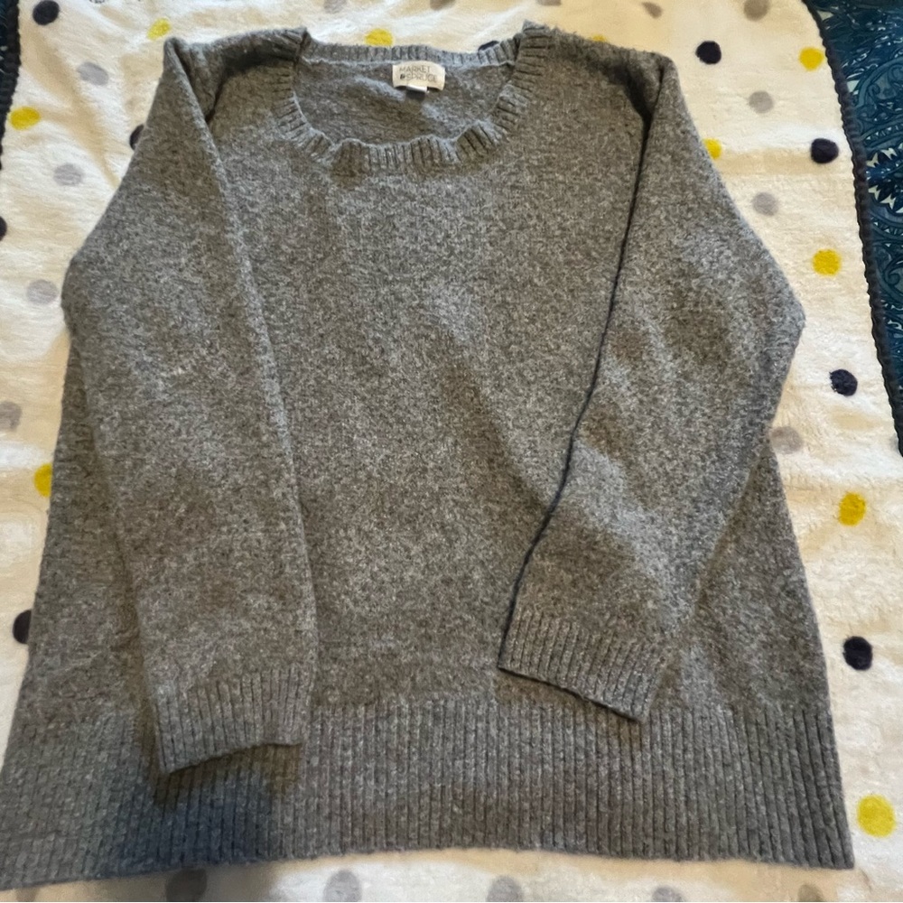 Market & Spruce Heather Gray Crew Neck Sweater